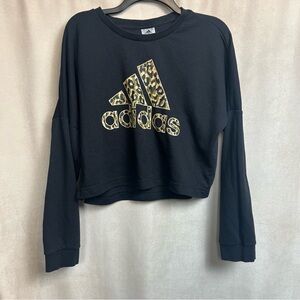 Adidas Leopard Graphic Black Sweatshirt